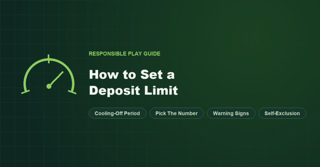 Deposit limit guide: cooling-off period, picking the number, warning signs, self-exclusion