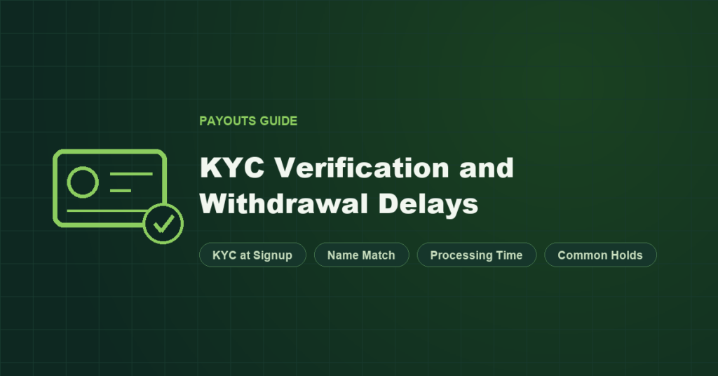 KYC verification guide: signup timing, name matching, processing time, common holds