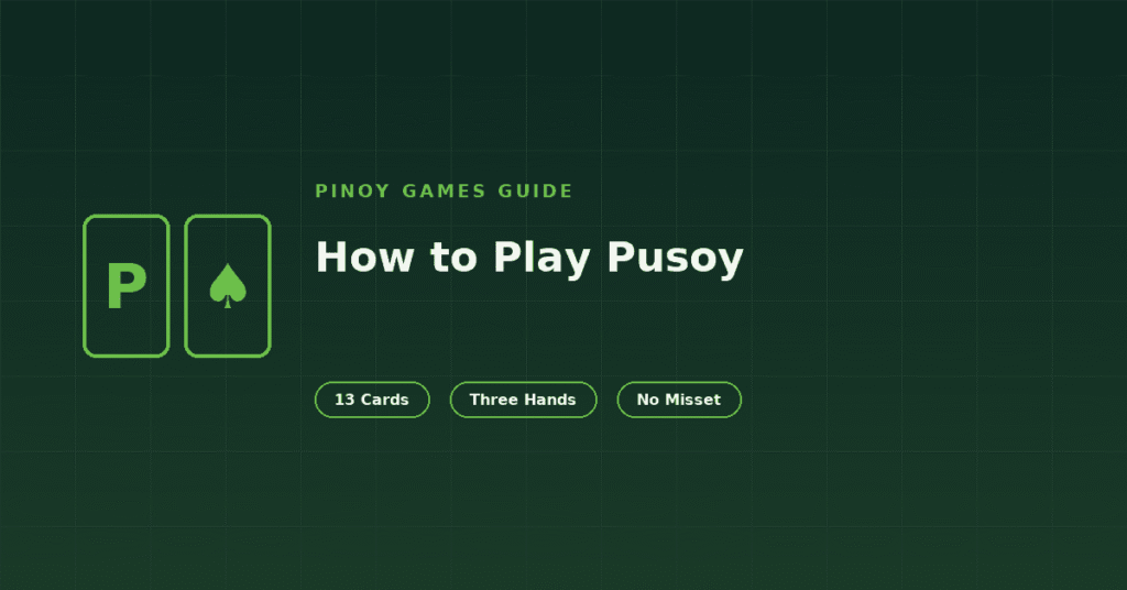 Pusoy Chinese Poker guide: setting the back, middle and front hands