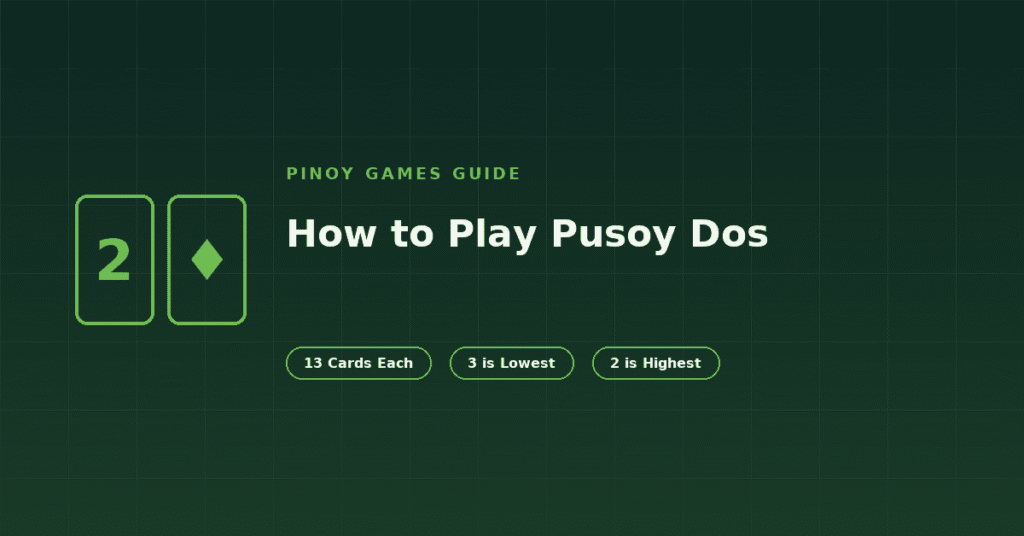 Pusoy Dos guide: card ranking where 3 is lowest and 2 is highest