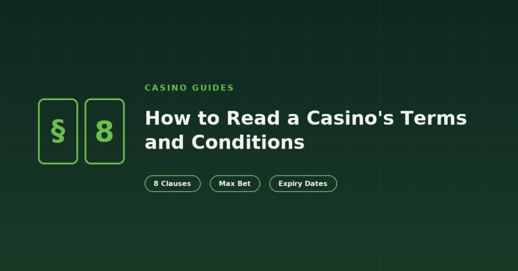 How to Read a Casino’s Terms and Conditions: 8 Clauses That Matter
