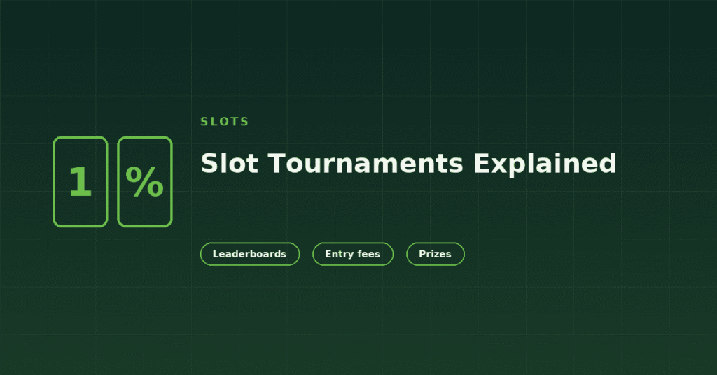 Graphic: slot tournaments explained, leaderboards, entry fees and prizes