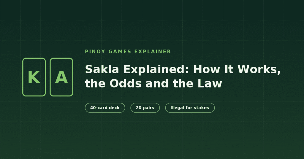 Sakla explained: how the Filipino banking card game works, the odds and the law